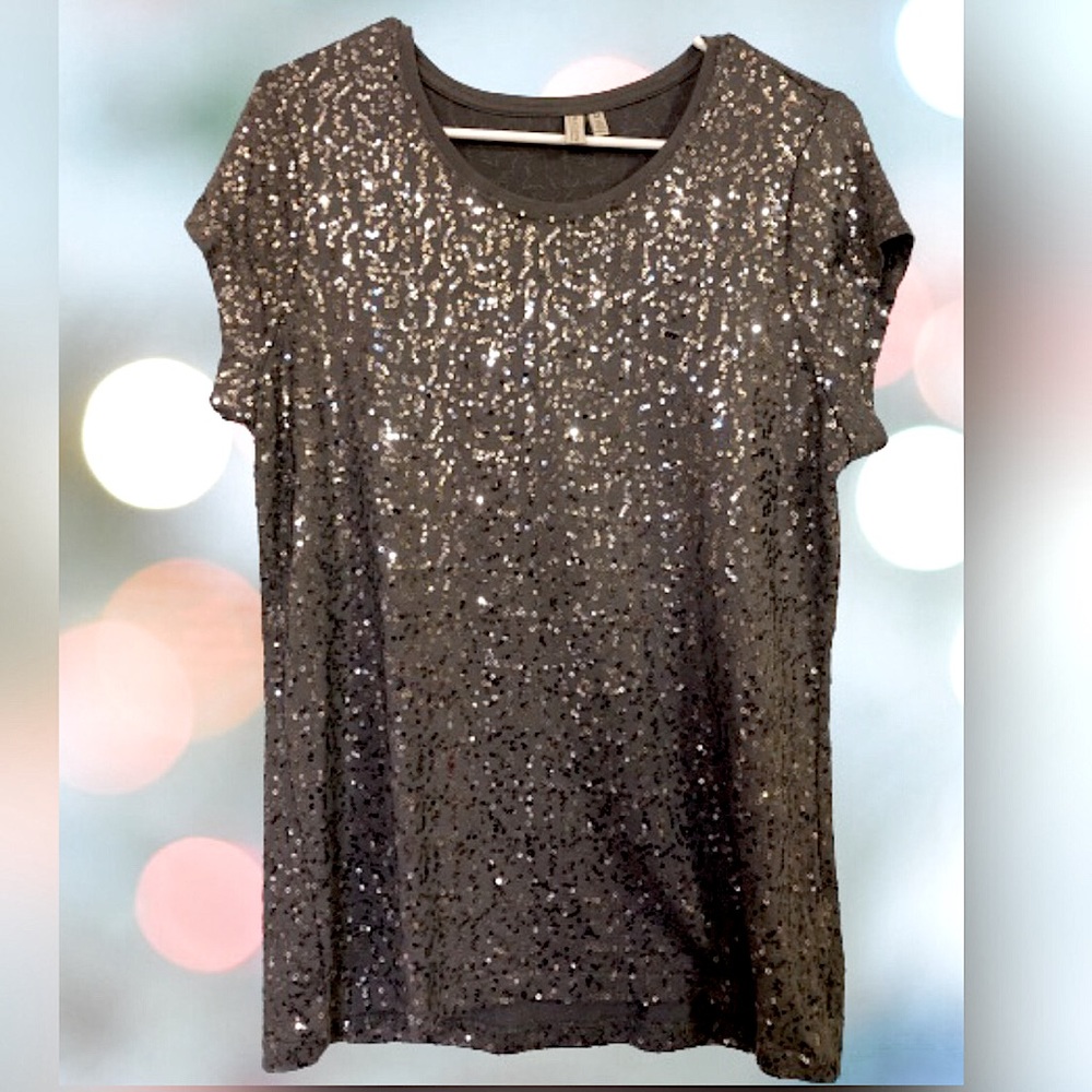 Silver Sequined Top